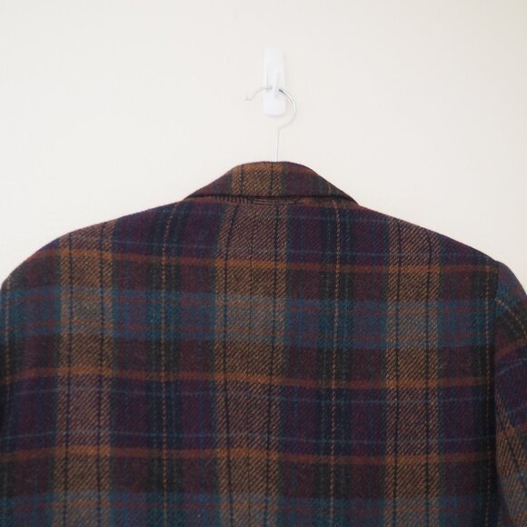 Vintage Savannah Wool Tartan Plaid Blazer Jacket sz 16 - Picture 6 of 7